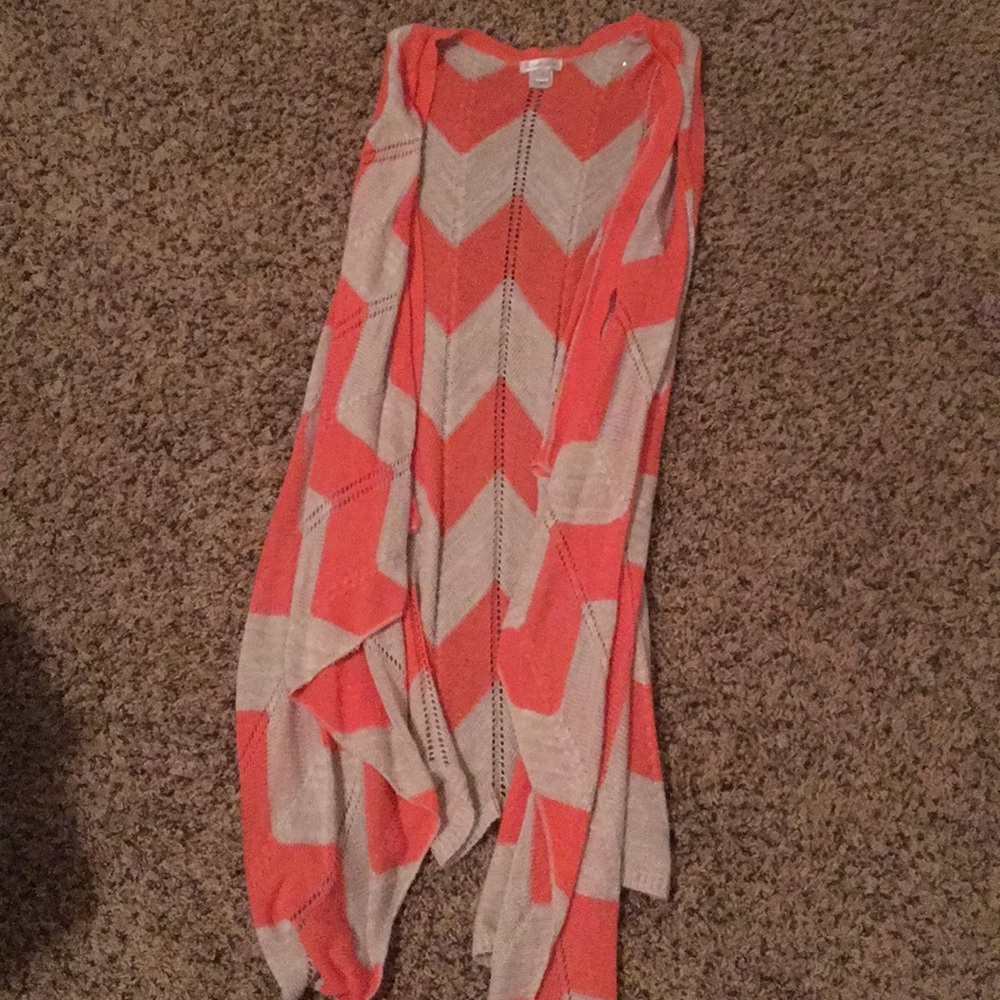 Charming Charlie Sleeveless Cardigan